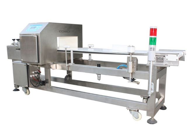 Цифровой умный металлодетектор AEC500C с опускающейся системой отбраковки пневматическим сталкивающим рычагом